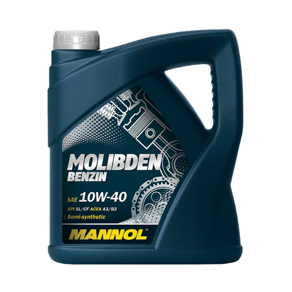 Моторное масло MANNOL Molibden Benzin 10w40 полусинтетическое (4л)